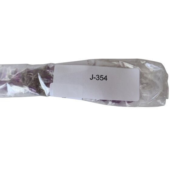 Purple & Clear Beaded Multi-Strand Necklace With Silver-Tone Chain - Picture 5 of 5